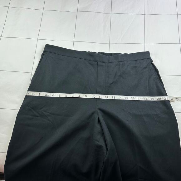 Madewell Pants Womens XL Black Pull On Straight Drapey Twill Relaxed Lyocell - Picture 8 of 12